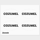 Sticker Ovale Cozumel, Mexique (Feuille)