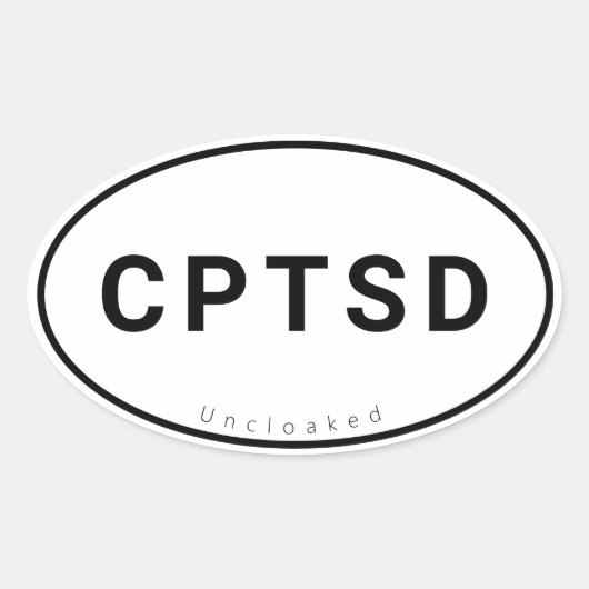 Sticker ovale CPTSD (Devant)