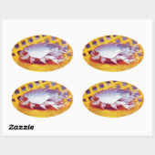 Sticker Ovale Crabes de sable (Photographie) (Feuille)