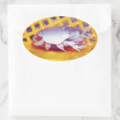 Sticker Ovale Crabes de sable (Photographie) (Sac)