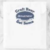 Sticker Ovale CRAFT BIÈRE Department Obtenez un peu (Sac)
