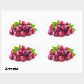 Sticker Ovale Cranberry (Feuille)