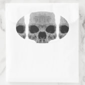 Sticker Ovale crâne de goth (Sac)