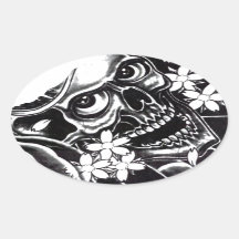 Crâne de tatouage japonais