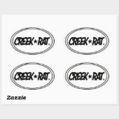 Sticker Ovale Creekrat Cartoon Studios - Creek Rat (Feuille)