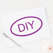 Sticker Ovale Créer un style euro violet (Enveloppe)