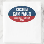 Sticker Ovale Créer votre propre équipement de campagne (Sac)