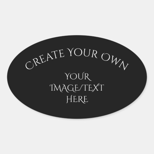 Sticker Ovale Créez les vôtres (Devant)