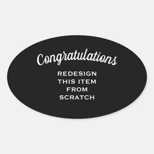 Sticker Ovale Créez votre propre (Devant)