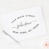 Sticker Ovale Créez votre propre adresse de retour (Enveloppe)