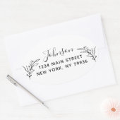 Sticker Ovale Créez votre propre adresse d'expédition (Enveloppe)