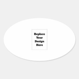 Sticker Ovale Créez Votre Propre blanc