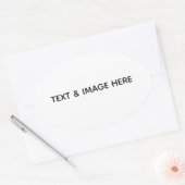 Sticker Ovale Créez votre propre blanc (Enveloppe)