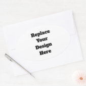 Sticker Ovale Créez votre propre blanc (Enveloppe)