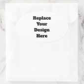Sticker Ovale Créez votre propre blanc (Sac)