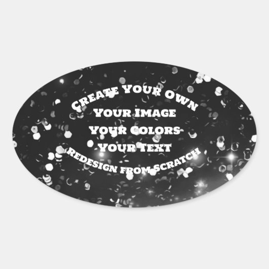 Sticker Ovale Créez votre propre image personnalisée (Devant)