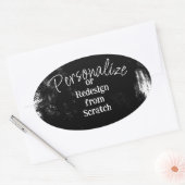 Sticker Ovale Créez votre propre personnalisation (Enveloppe)