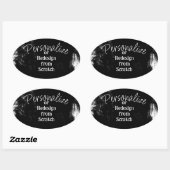Sticker Ovale Créez votre propre personnalisation (Feuille)