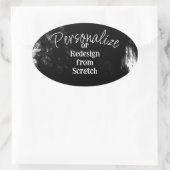 Sticker Ovale Créez votre propre personnalisation (Sac)