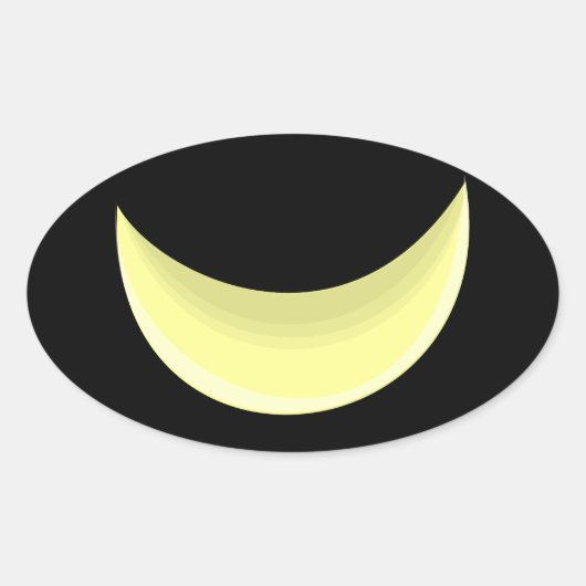 Sticker Ovale Crescent Moon (Devant)