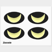 Sticker Ovale Crescent Moon (Feuille)