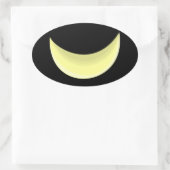 Sticker Ovale Crescent Moon (Sac)