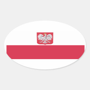 Sticker Ovale Crête polonaise de la Pologne Eagle