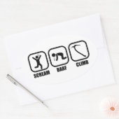 Sticker Ovale Cri Barf Climb (Enveloppe)