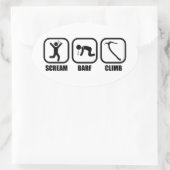 Sticker Ovale Cri Barf Climb (Sac)