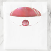 Sticker Ovale Crimson Spin - Une Belle Balle Rouge De Cricket Ar (Sac)