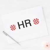 Sticker Ovale Croatie (Enveloppe)