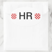 Sticker Ovale Croatie (Sac)