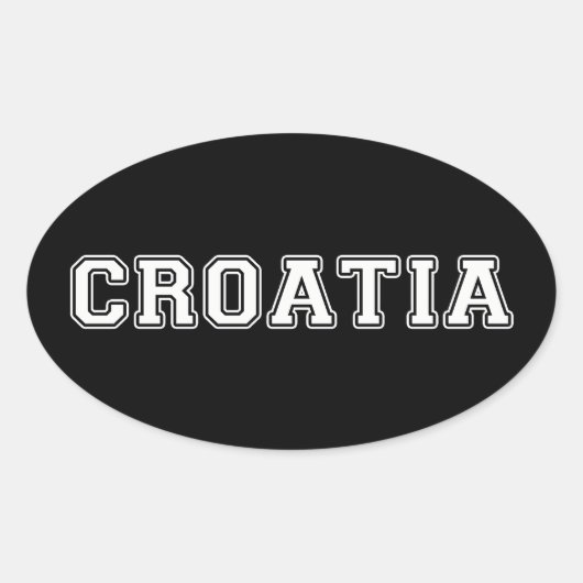 Sticker Ovale Croatie (Devant)