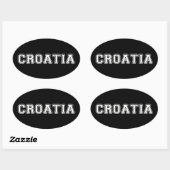 Sticker Ovale Croatie (Feuille)