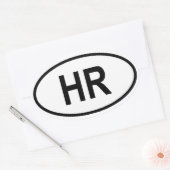 Sticker Ovale Croatie "HR" (Enveloppe)
