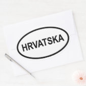 Sticker Ovale Croatie "Hrvatska" (Enveloppe)