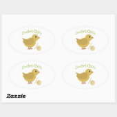 Sticker Ovale Crochet (Feuille)