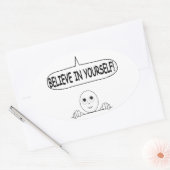 Sticker Ovale Crois En Toi-Même (Enveloppe)