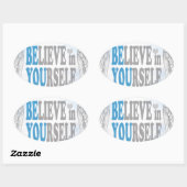 Sticker Ovale Crois en toi-même (Feuille)