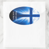 Sticker Ovale Croix du Christ (Sac)