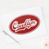 Sticker Ovale Crooklyn, New York (Enveloppe)