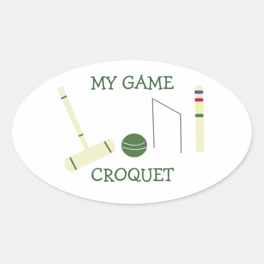 Sticker Ovale Croquez Mon Jeu (Devant)