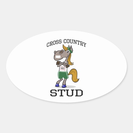 Sticker Ovale Cross Country Stud (Devant)