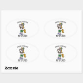 Sticker Ovale Cross Country Stud (Feuille)