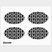 Sticker Ovale Crossbones personnalisables (Feuille)