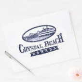 Sticker ovale Crystal Beach Canada (Enveloppe)