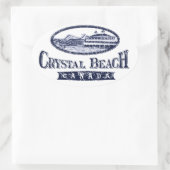 Sticker ovale Crystal Beach Canada (Sac)