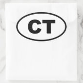 Sticker Ovale CT Connecticut (Sac)