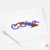 Sticker Ovale Cuba (Enveloppe)