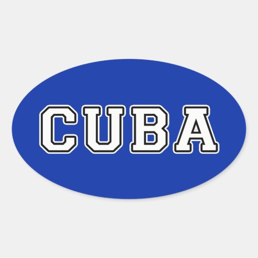 Sticker Ovale Cuba (Devant)